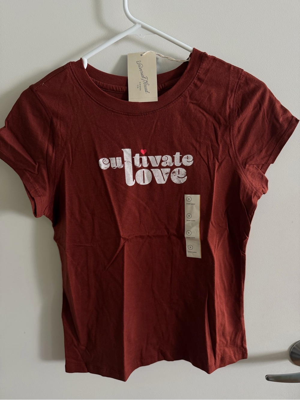 NWT "Cultivate Love" Brown Graphic Tee